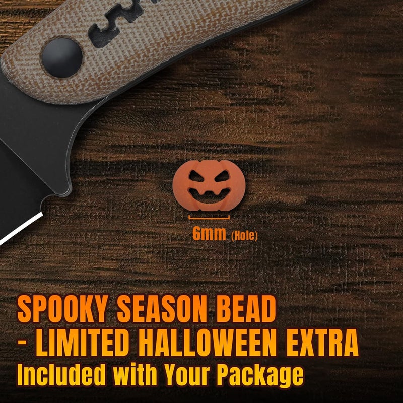 KIZER Hare Fixed Blade Knife, 3.14" Nitro V Blade Halloween EDC Hunting Knife with Brown Micarta and Black G10 Handle, Small Camping Knives with Kydex Sheath, Survival Knives for Men Women, 1077HW1 - Image 3